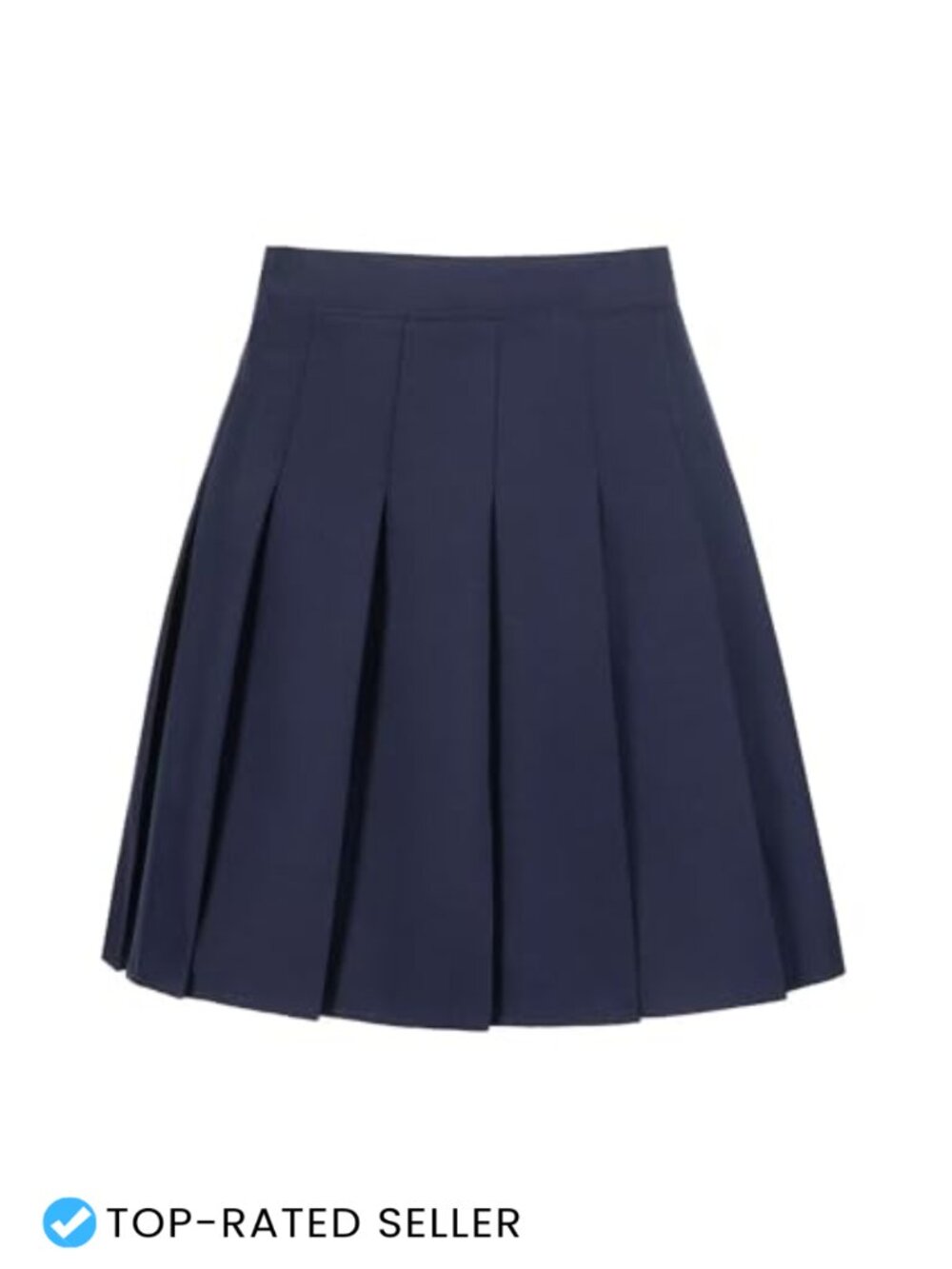 Pleated Skirt with Built-in Shorts High Waisted A-Line Skort